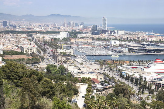 Vista aerea di Barcellona