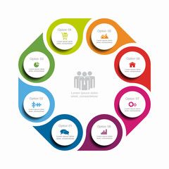 Infographic template. Vector illustration. Can be used for workflow layout, diagram, business step options, banner.