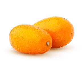 kumquat isolated on white background, clipping path, full depth of field