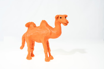 Plasticine artwork. Handmade camel.