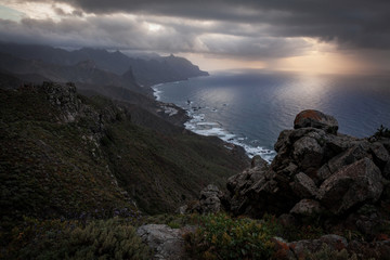 Panoramic view on the Anaga mountains, Tenerife