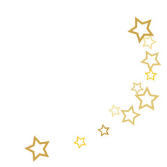 Magic gold stars confetti. Christmas and New Year falling stars background. Sparkling glitter celebration confetti decoration. Rich VIP premium design