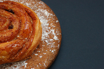 
Pastry. Dark background with focus on texture detail