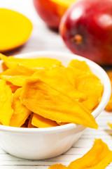 Dried Mango Fruit. Selective focus.