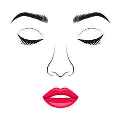 Fototapeta premium Vector portrait of beautiful confident woman