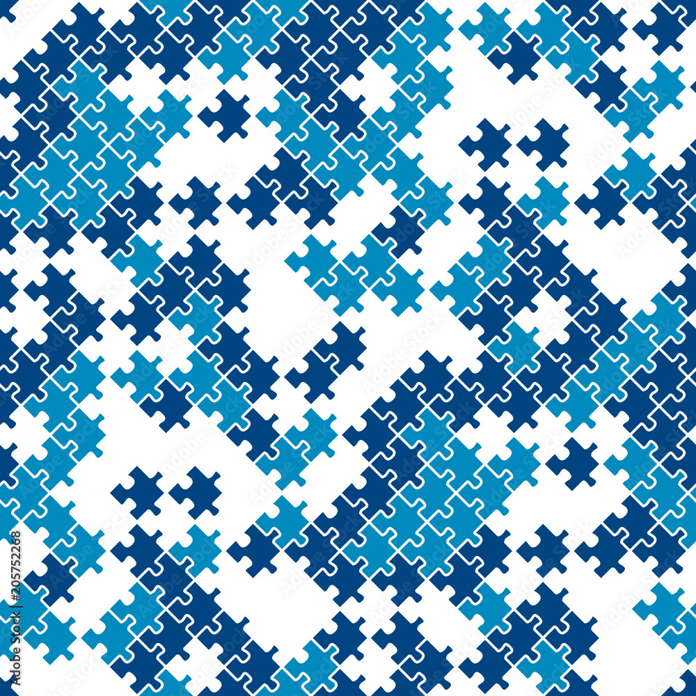 Poster seamless texture of a puzzle piece. pattern for fabrics and packaging of various products.
