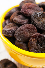 Organic Dried Apricots. Selective focus.