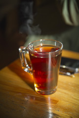 Glass of tea - Stock Image