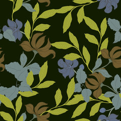 Abstract elegance pattern with floral background.