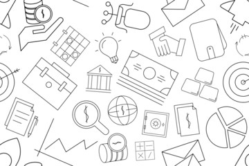 Vector business pattern. Business seamless background