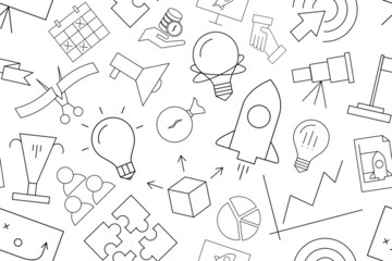 Vector start up pattern. Start up seamless background