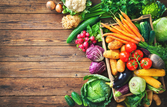 Fototapeta Assortment of the fresh vegetables
