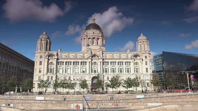 :The Liver Building. The building on Liverpool's waterfront is one of the "Three Graces" at the Pier Head, Liverpool, England.