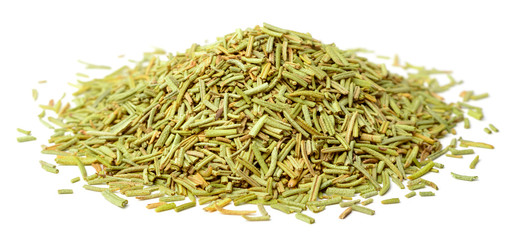 dried rosemary leaves isolated on white
