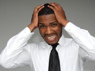 Business African Male And Anxiety