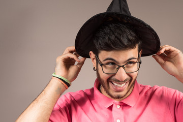 retrato con sombrero de magia
