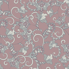 floral seamless pattern. Damask seamless vector background