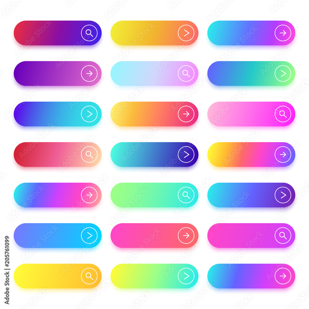 Poster next page, continue, search, browse, read more or transition button template. flat action buttons wi