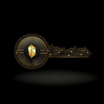 Kyber Network Cryptocurrency Coin Private Key Background