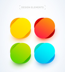 Modern abstract ellipse bubbles collection. Design and logo elements