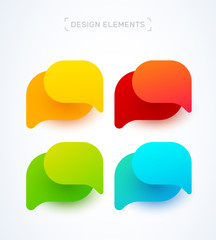 Modern abstract speech bubbles collection. Design and logo elements