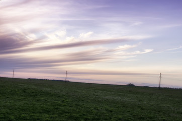 Fototapeta na wymiar field and beautiful sky