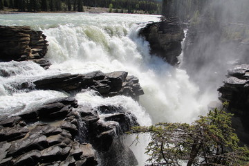 Mighty Athabasca Falls, Jasper National Park, Alberta