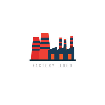 factory logo Creative concept for web. graphic representation of idea of internet media projects creation. vector. on white background. icon. symbol