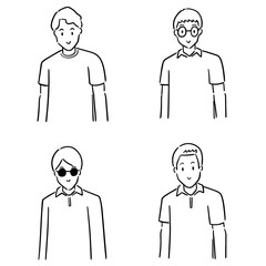 vector set of people