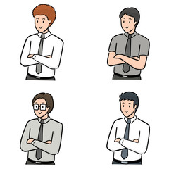 vector set of businessman