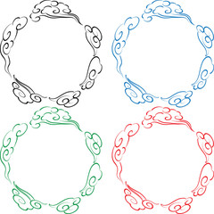 clouds background border