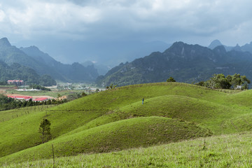 Obraz premium Amazing hill mountain in northern of laos