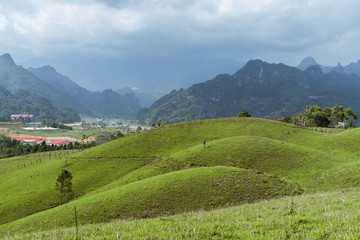 Amazing hill mountain in northern of laos