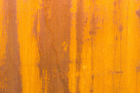 Rusty walling panel made of corten steel - weathering steel sheet