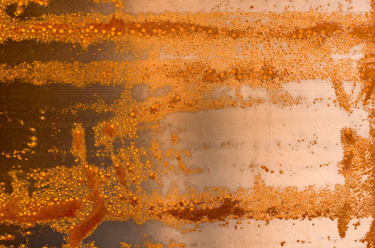 Rusty walling panel made of corten steel - weathering steel sheet