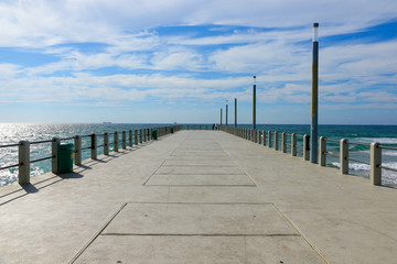 Jetty going into the Indian Ocean on Durban's 