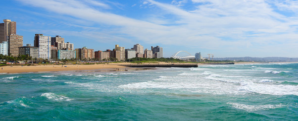 Fototapeta na wymiar Panoramic view of Durban's 