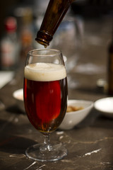 Glass of beer - Stock Image