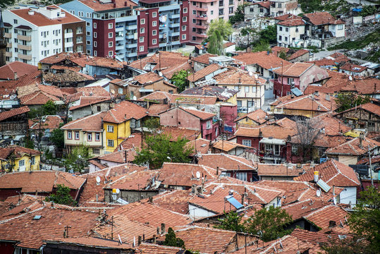 Urban change. Old Ankara Turkey. Ankara capital city of Turkey