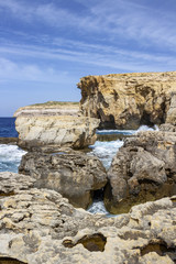 Dwejra Bay, a year after the collapse of Azure Window, San Lawrenz Gozo Malta