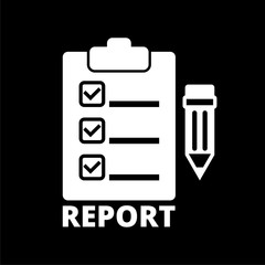 Business Report icon on dark background