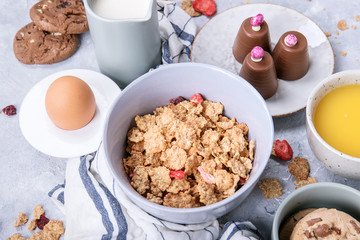 Home made crunch breakfast