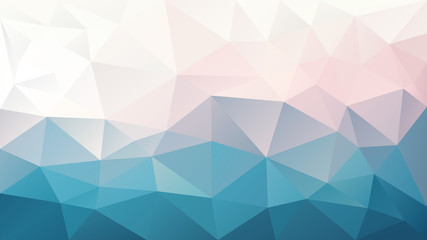 Fototapeta premium vector abstract irregular polygonal background - triangle low poly pattern - blue pink white color