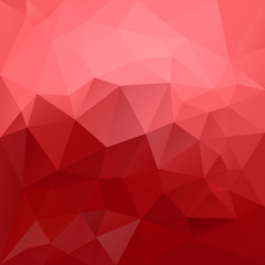 vector abstract irregular polygonal background - triangle low poly pattern - strawberry red and pastel pink color