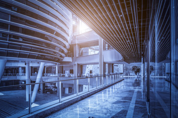 The architectural landscape of the commercial building in the city center of the city