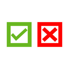Check Box Icon, Vector of Vote Yes Sign. Voting concept.