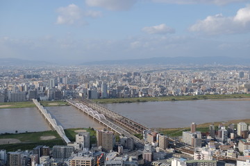 Naklejka premium osaka (umeda sky building)
