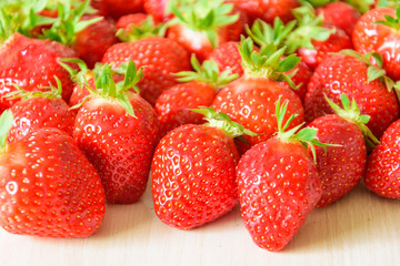 Reife rote Erdbeeren