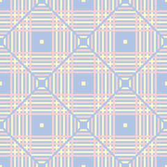 Seamless background with geometric pattern. Pink and beige elements on blue backdrop