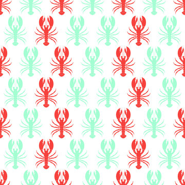 pattern with lobsters